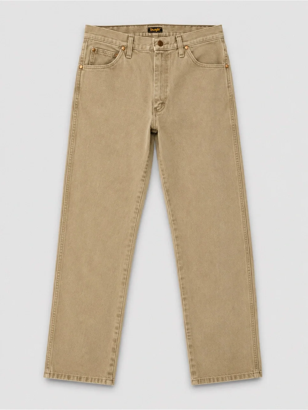 Wrangler Men’s 31x34 Tan Khaki Straight Leg Jeans 100% Cotton